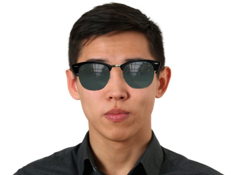 Køb Sorte og gyldne Clubmaster Ray-Ban solbriller |